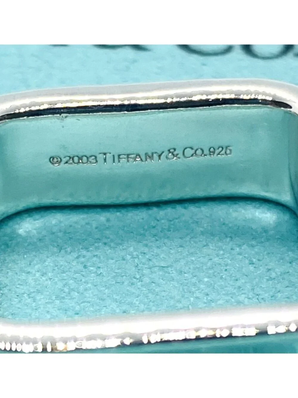Tiffany & Co Sterling Silve 925 Square 1837 Ring